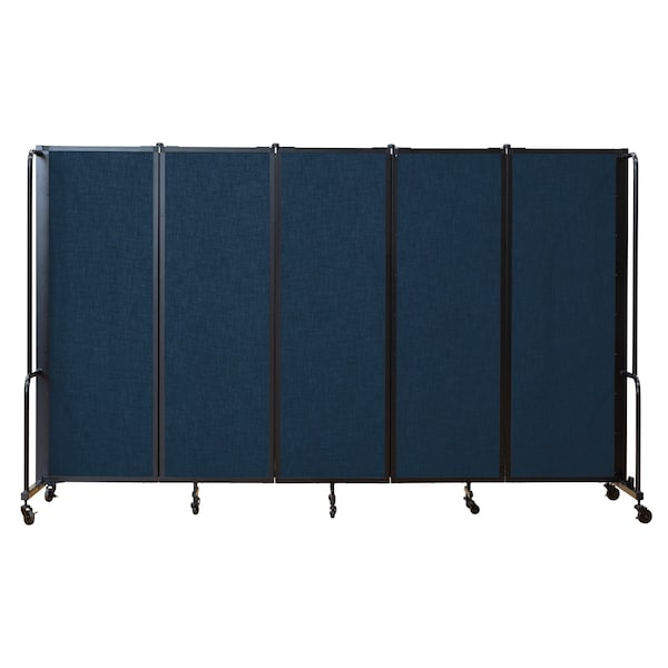 National Public Seating NPS Room Divider, 6' Height, 5 Sections, Blue RDB6-5PT04 - main